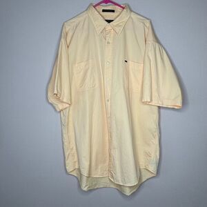 Alexander Julian Colours Classic Cotton Short Sleeve Button Down Shirt yellowXXL